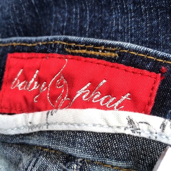 PREMIUM BABY PHAT FACTORY DENIM CAPRIS W 7/27x14 🐈 - Picture 7 of 13